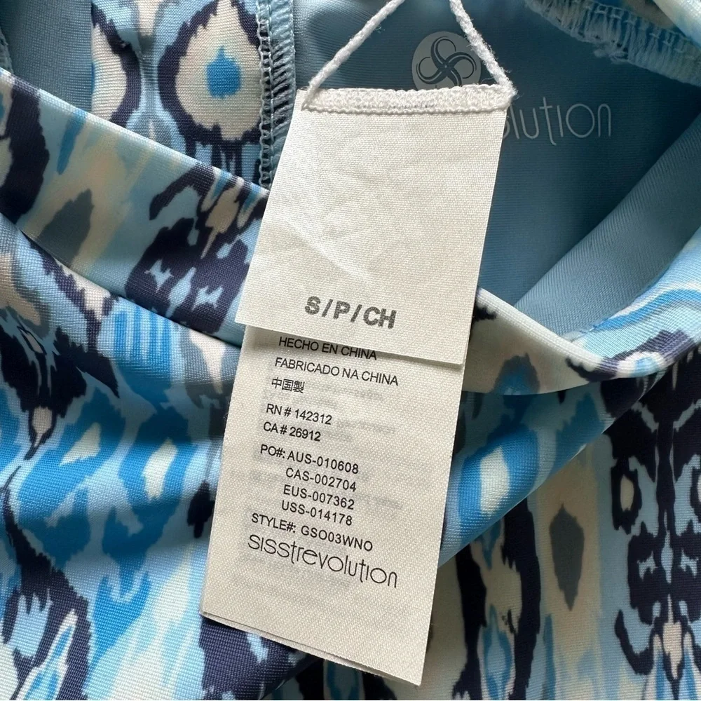 New Sisstrevolution Ikat Nora One Piece Swimsuit Long Sleeve S